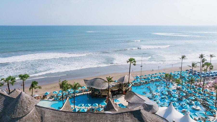 Finns beach club in Canggu, Bali at midday