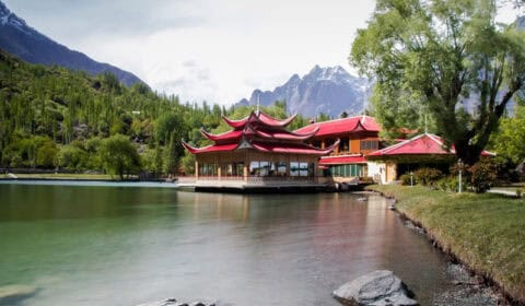 Shangrilla resort on lower kachura lake in Skardu, Gilgit Baltistan - Pakistan