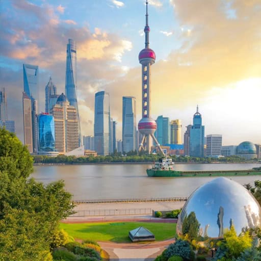 The Bund view in Shanghai city of China 