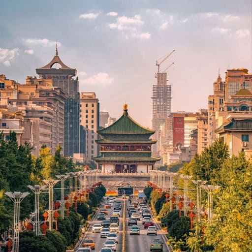 Xi'an cityscape, China