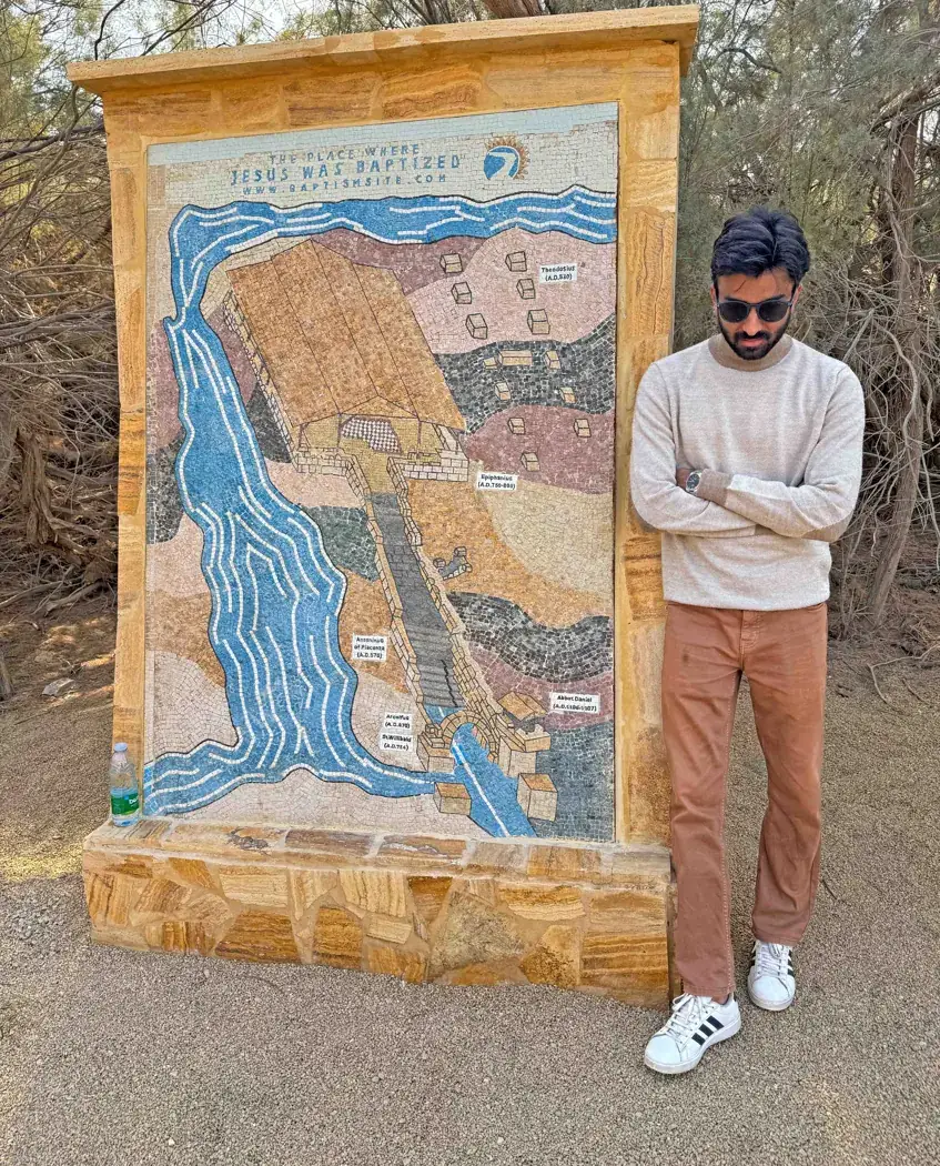 The mosaic map of the Jordan Valley and the baptism site at the Bethany Beyond the Jordan visitor centre